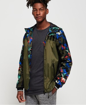 Superdry Hawk Colour Block Cagoule Férfi Kabát Színes/Khaki/Camo | GOIRZ1508